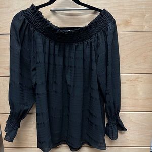 Black flowy long sleeve top